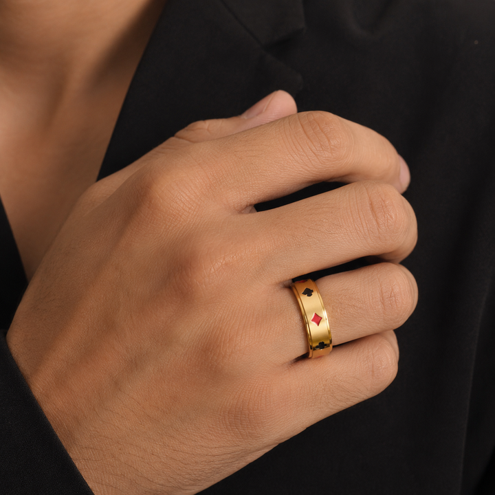 Card Shark Signet Golden Ring