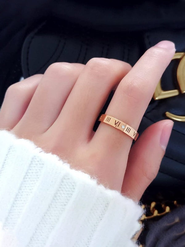 Roman Angels Rose Gold Band