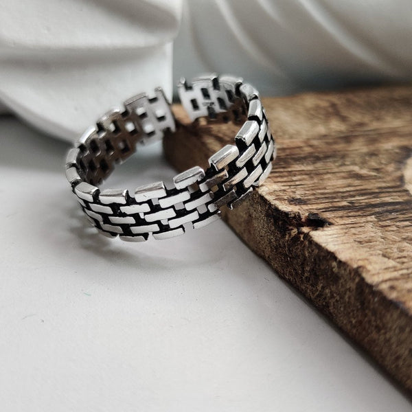 Scrambler Silver Ring