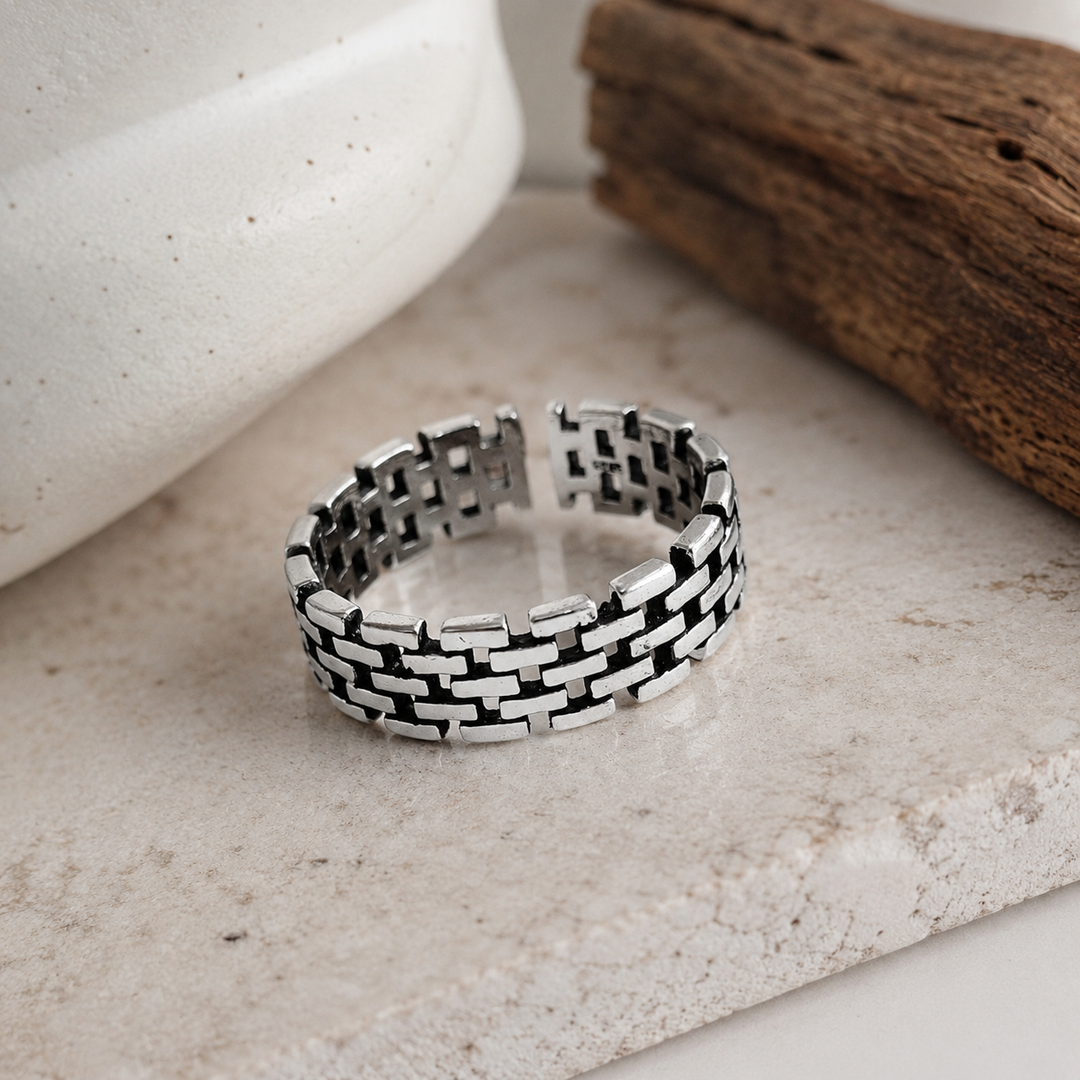 Scrambler Silver Ring