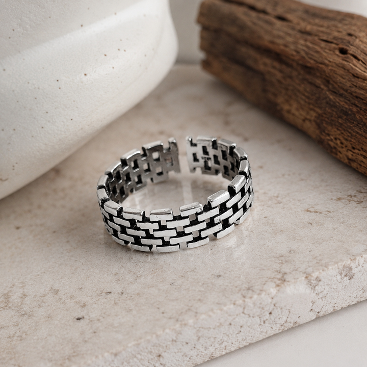 Scrambler Silver Ring