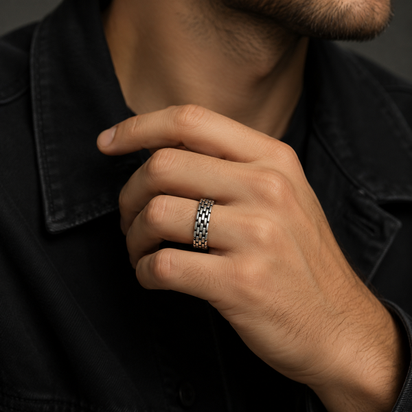 Scrambler Silver Ring