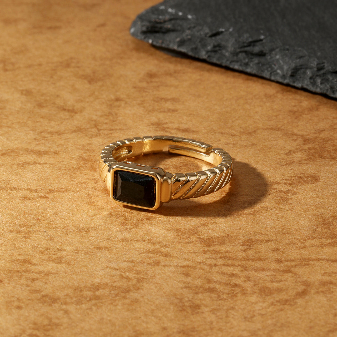 Regal Black Stone Ring