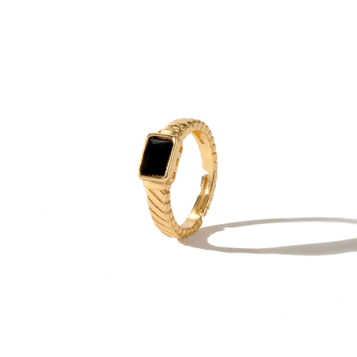 Regal Black Stone Ring