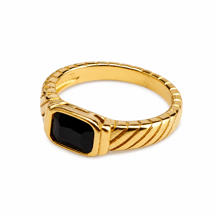 Regal Black Stone Ring