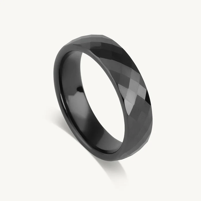 Obsidian Facet Ring | Salty