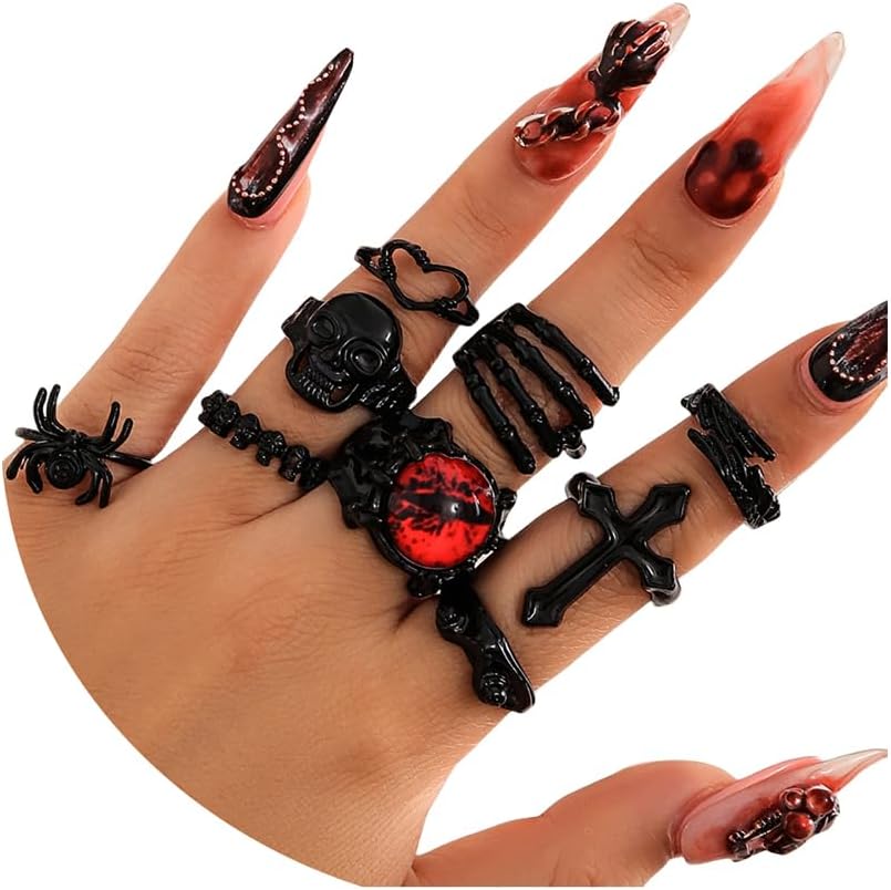 Set of 9 Evil Rings