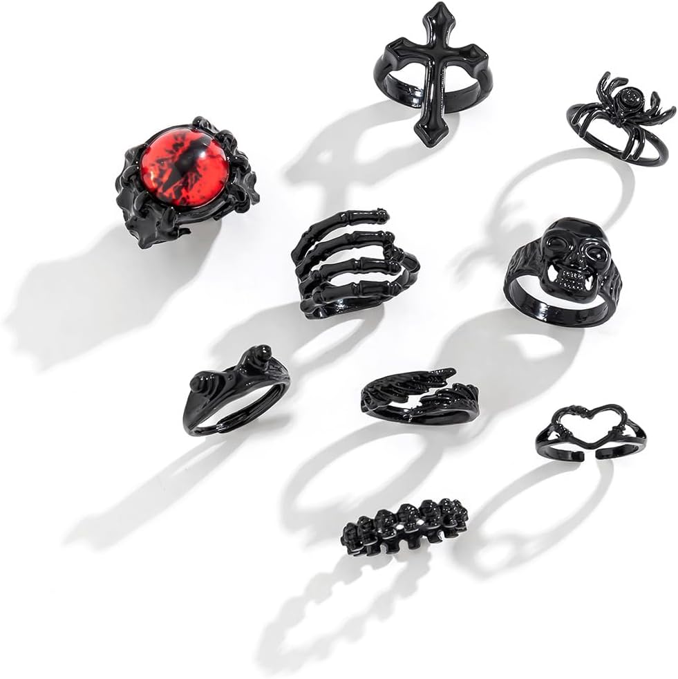 Set of 9 Evil Rings - Salty Accessories