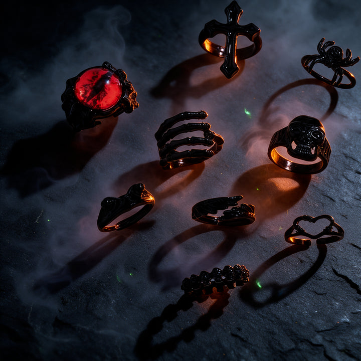 Set of 9 Evil Rings
