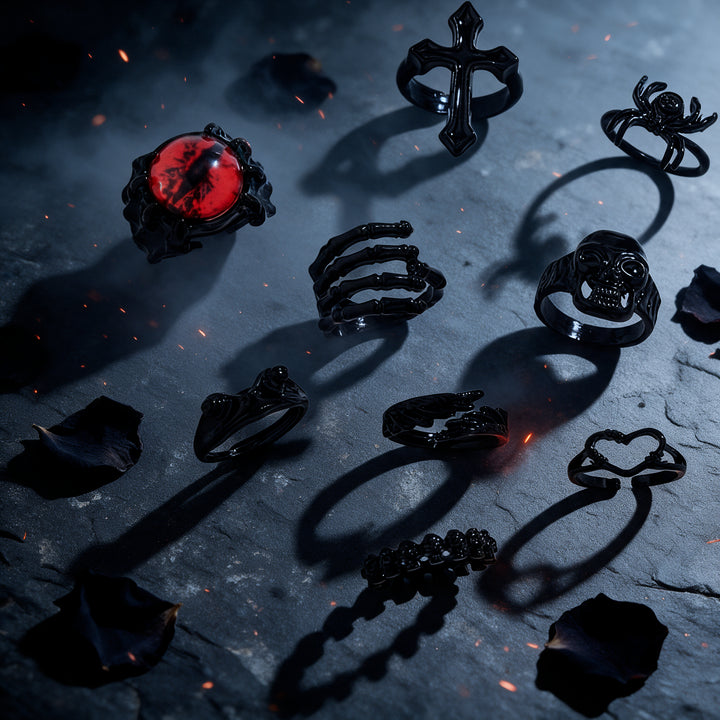 Set of 9 Evil Rings