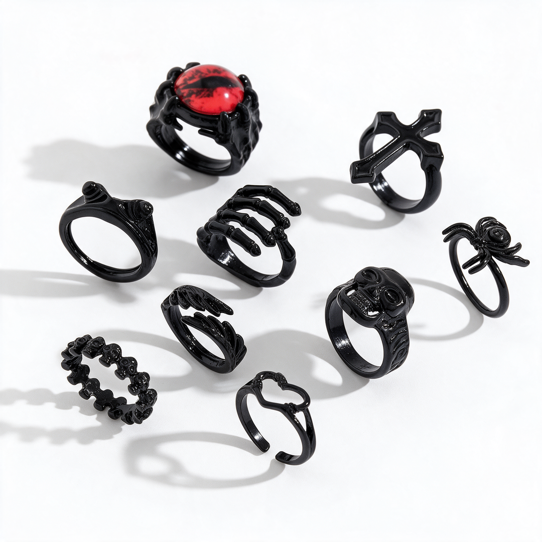 Set of 9 Evil Rings