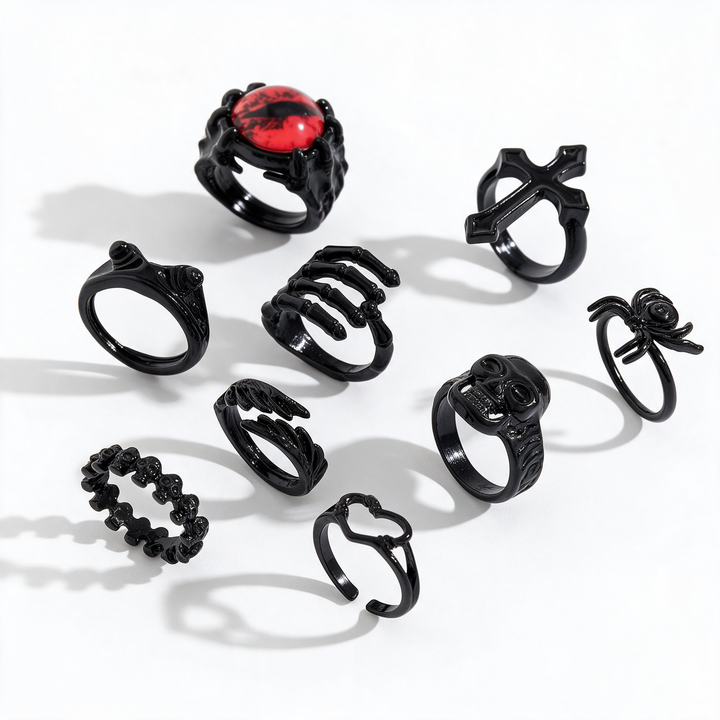 Set of 9 Evil Rings