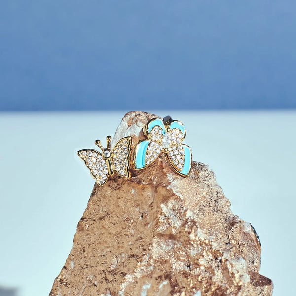 Magical Blue Butterfly Ring