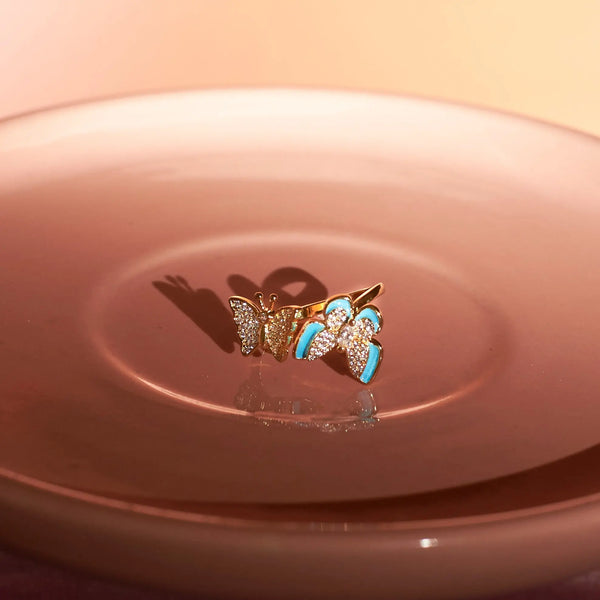 Magical Blue Butterfly Ring