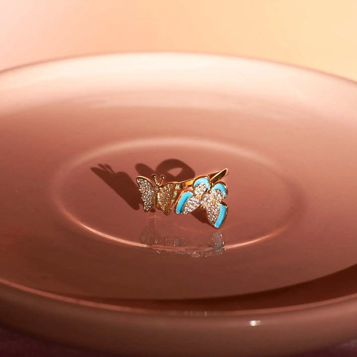 Magical Blue Butterfly Ring - Salty Accessories