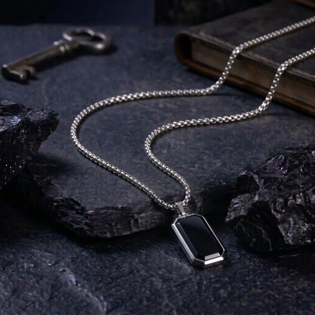 Matte Argent Symphony Mens Chain & Bracelet Set | Salty