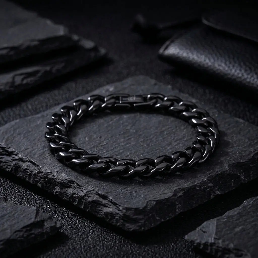 Matte Argent Symphony Mens Chain & Bracelet Set | Salty