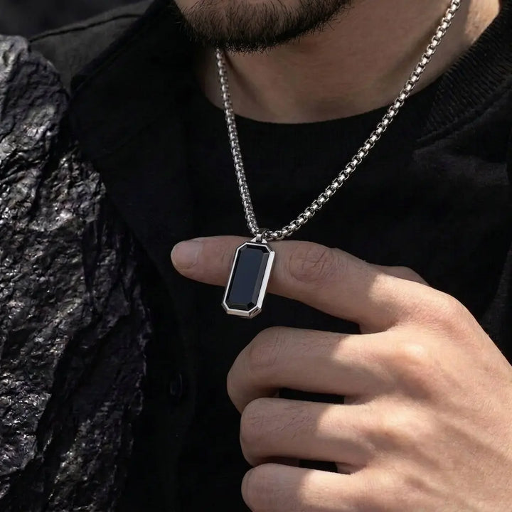 Matte Argent Symphony Mens Chain & Bracelet Set | Salty