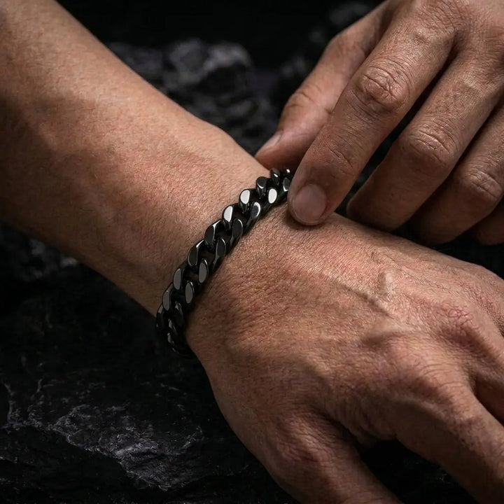 Matte Argent Symphony Mens Chain & Bracelet Set | Salty