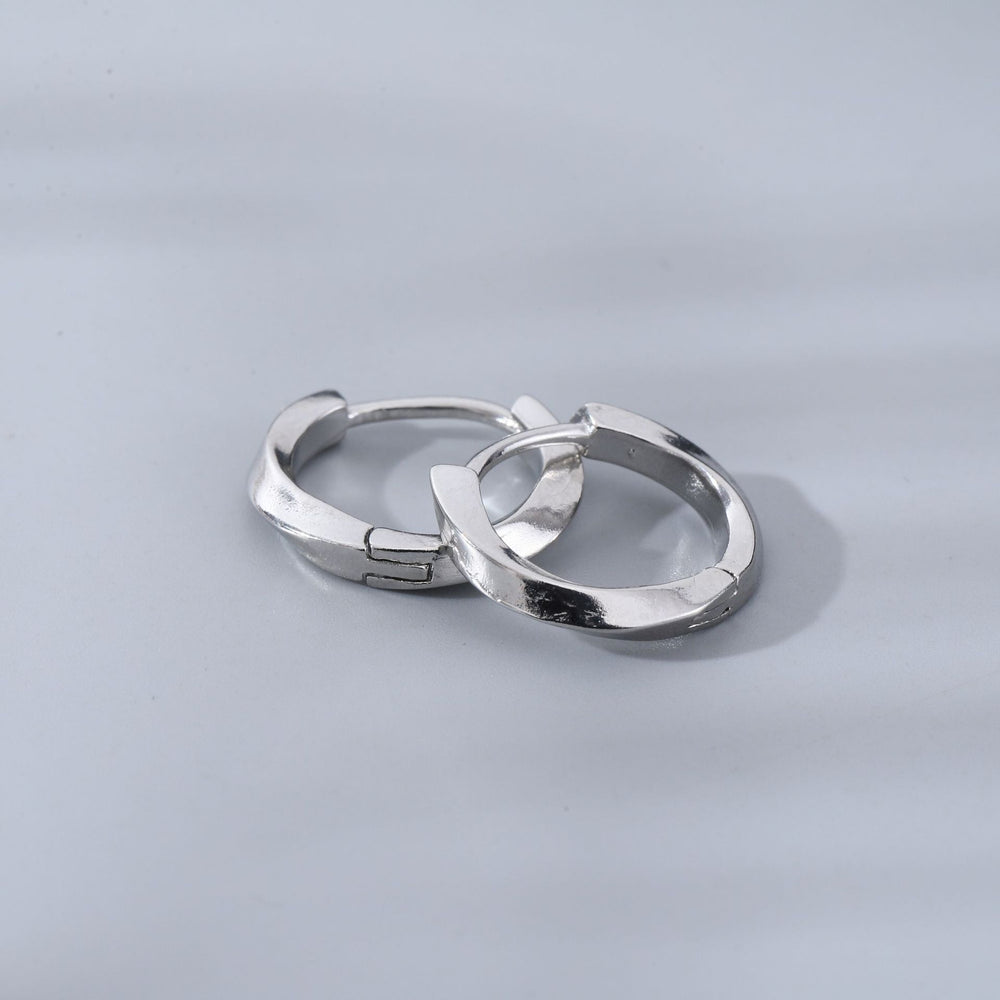 Matte Silver Hoops Salty Alpha