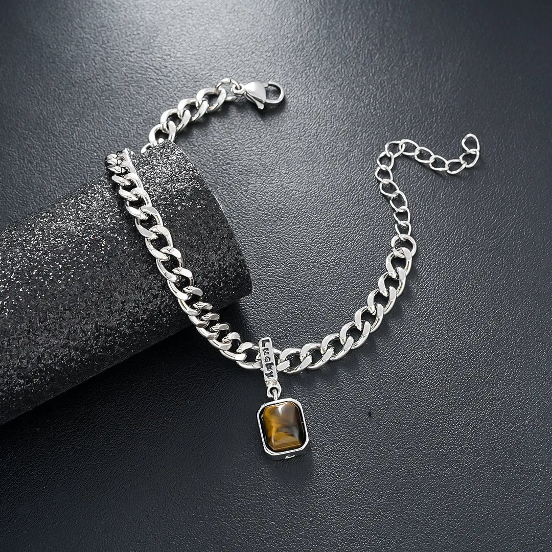 Maverick Tiger Eye Cuban Necklace | Salty