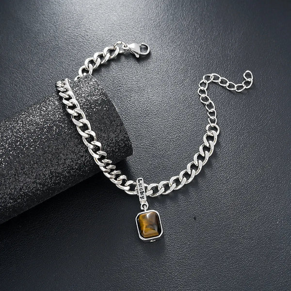 Maverick Tiger Eye Cuban Necklace