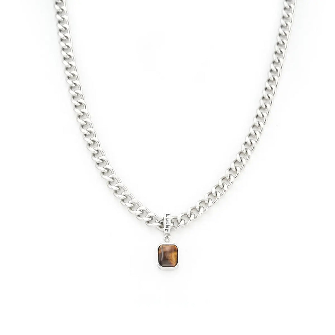 Maverick Tiger Eye Cuban Necklace | Salty