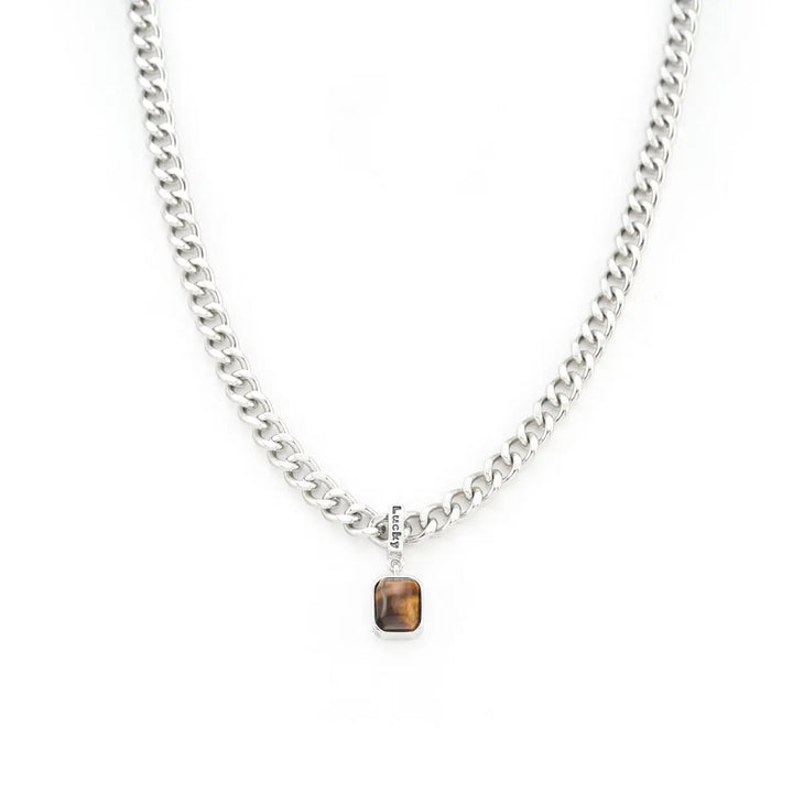 Maverick Tiger Eye Cuban Necklace | Salty