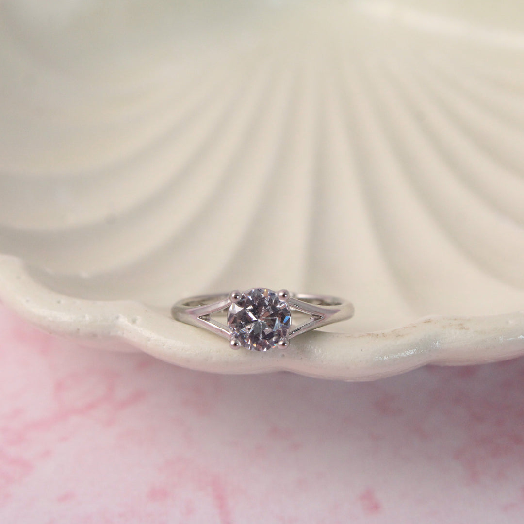 Mia Promise Diamond Silver Ring - Salty Accessories