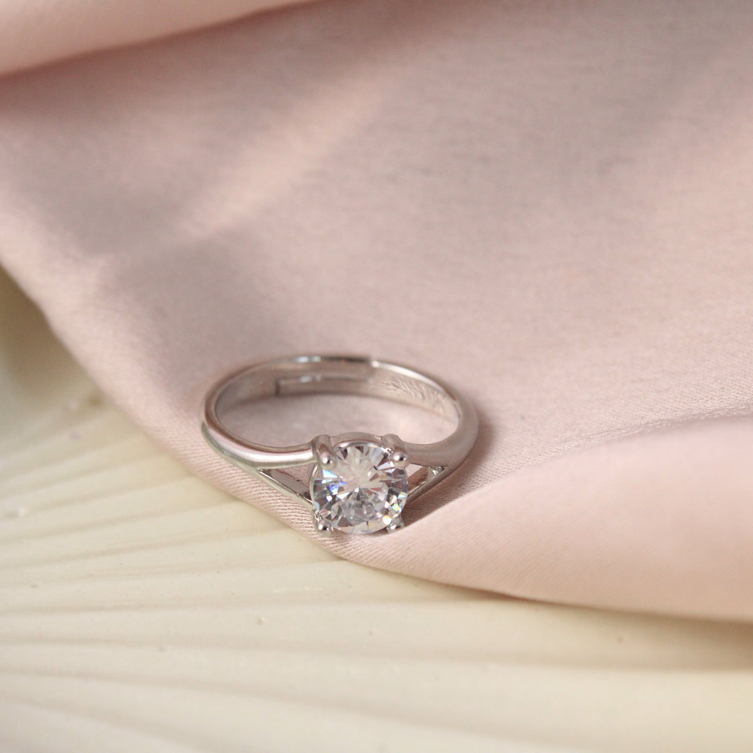 Mia Promise Diamond Silver Ring - Salty Accessories