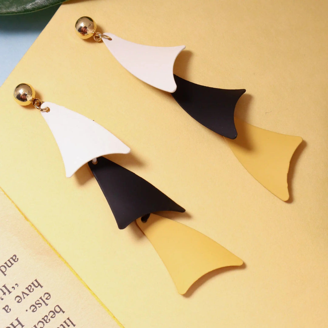 Midnight Bloom Long Earrings