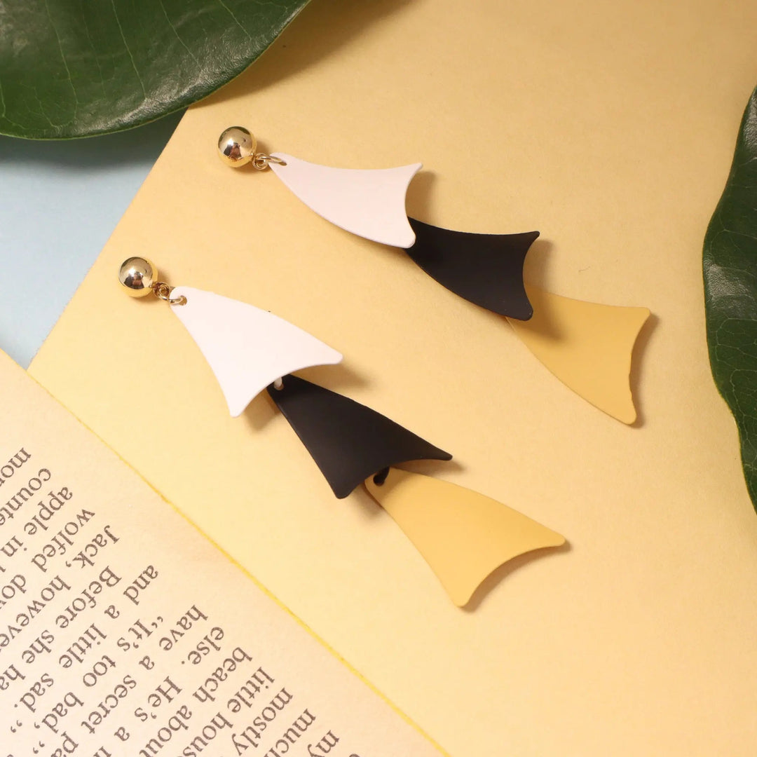 Midnight Bloom Long Earrings