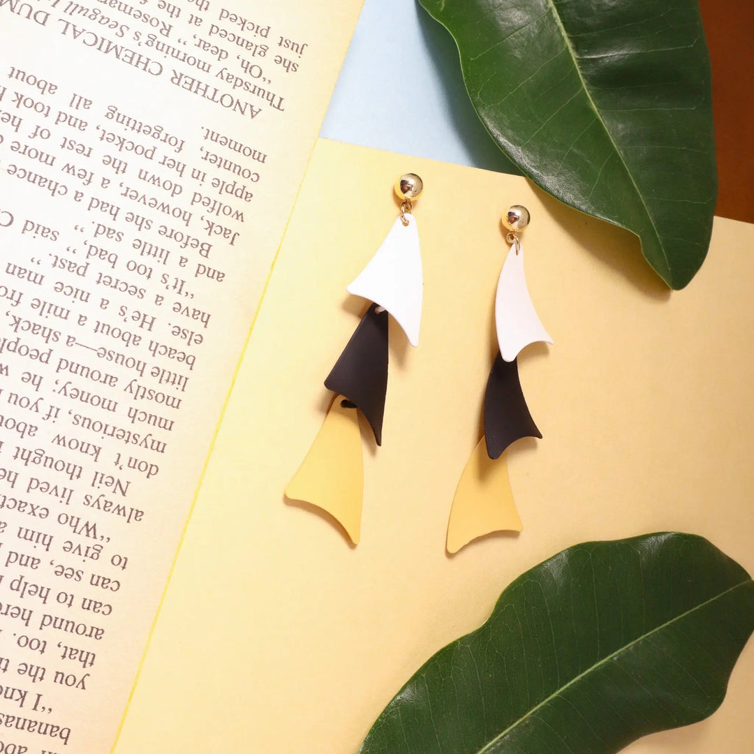 Midnight Bloom Long Earrings