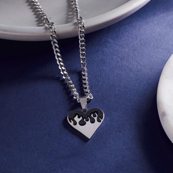 Midnight Love Silver Chain