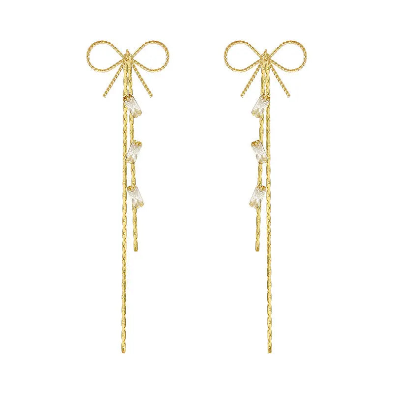 Midnight in Paris Bow Earrings