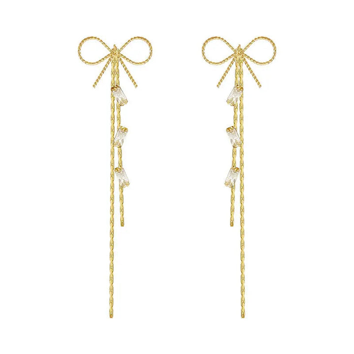 Midnight in Paris Bow Earrings