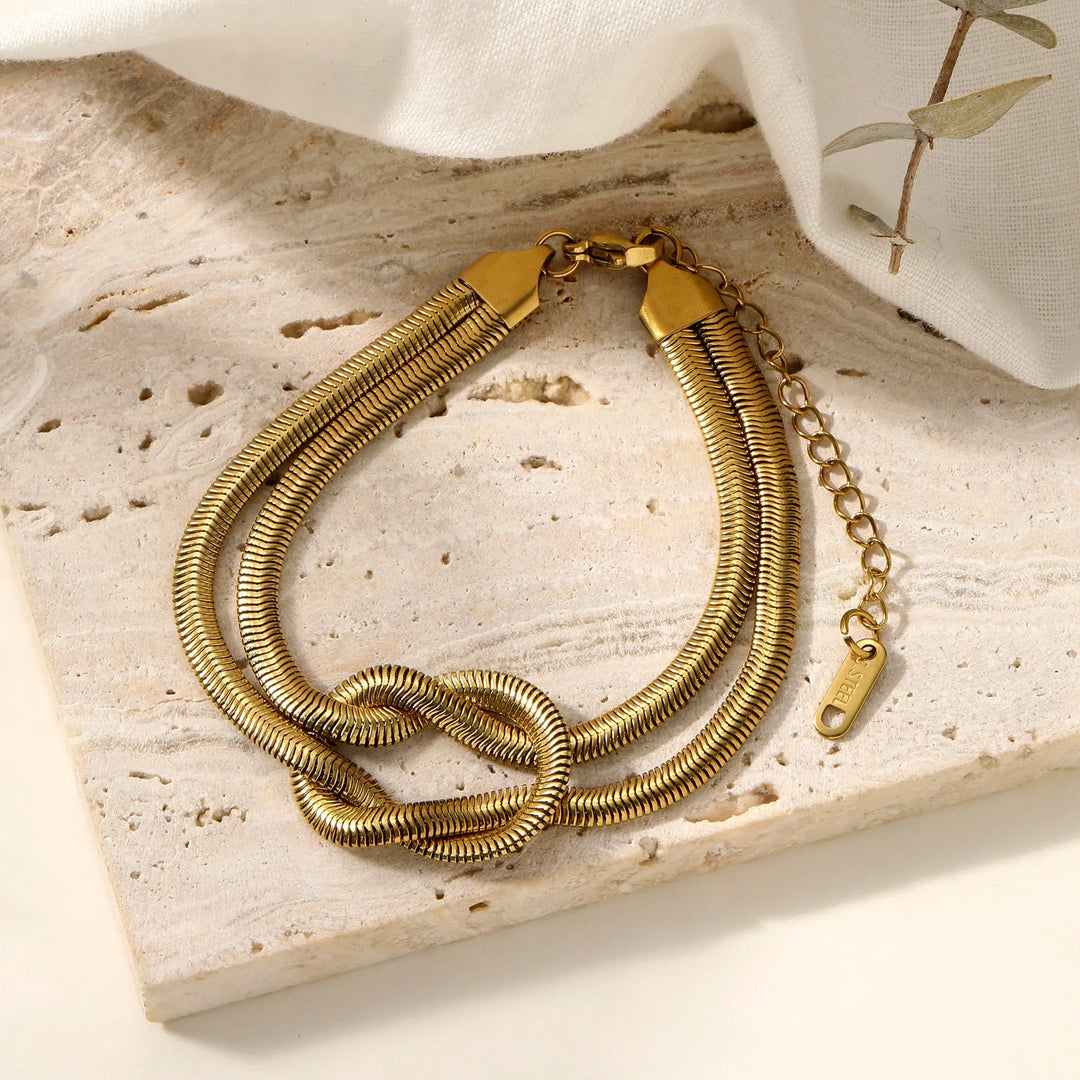 Knotty Affair Gold Bracelet - Salty Accessories