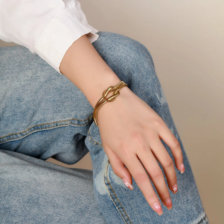 Knotty Affair Gold Bracelet - Salty Accessories