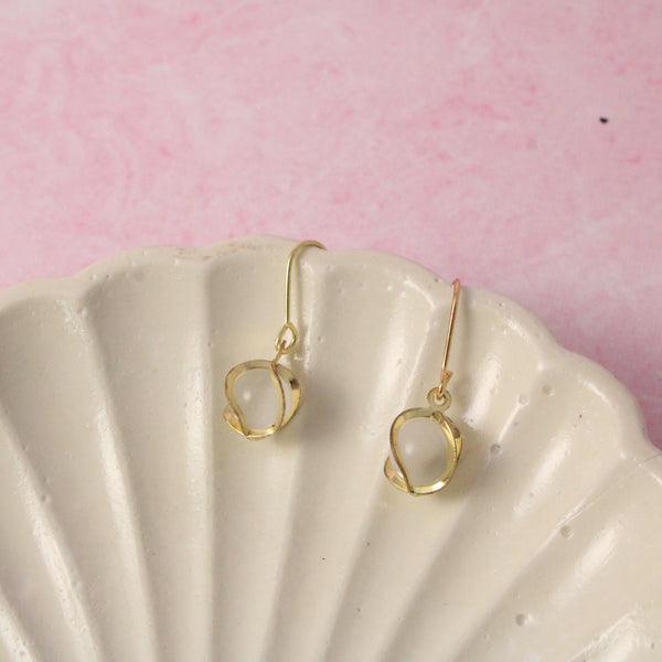 Milky Opal Minimal Earrings