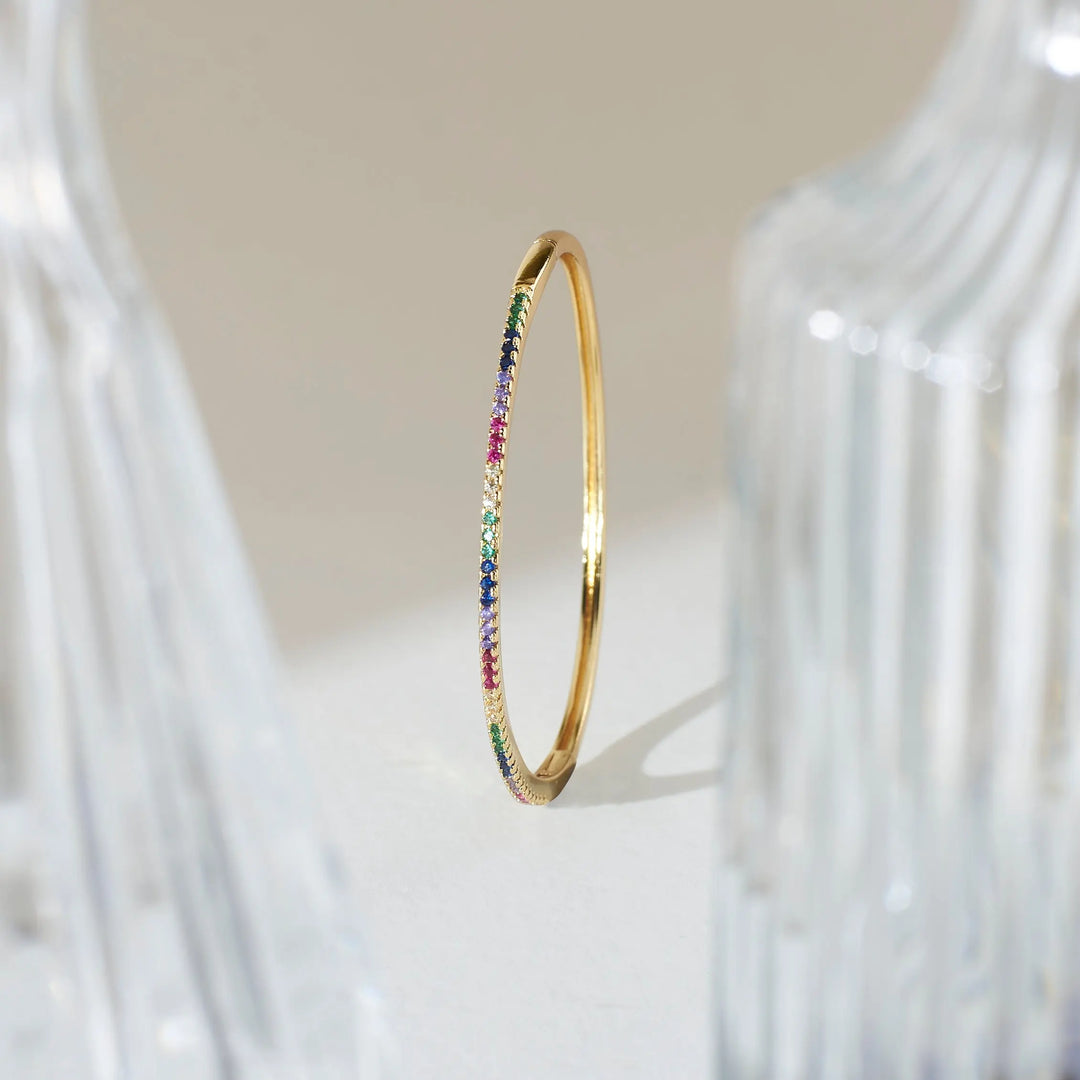 Minimal Crystal Bangle - Salty Accessories