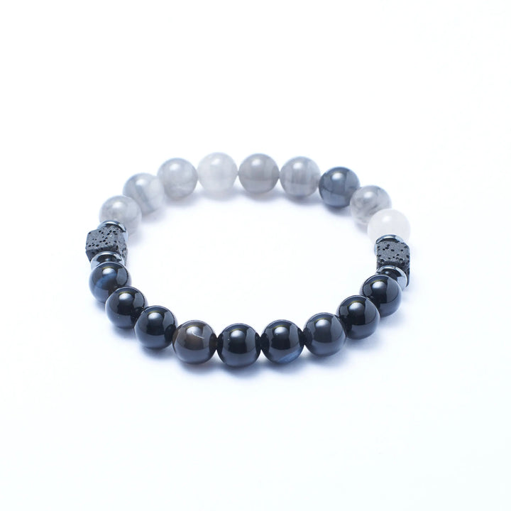 Minimal Pyramid Onyx Beaded Bracelet - Salty Accessories