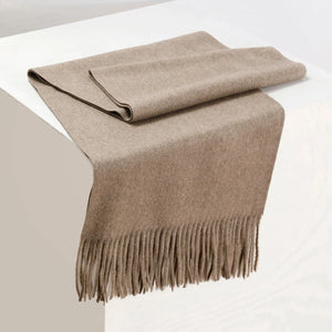 Minimal Solid Fringe Scarf - Brown | Salty
