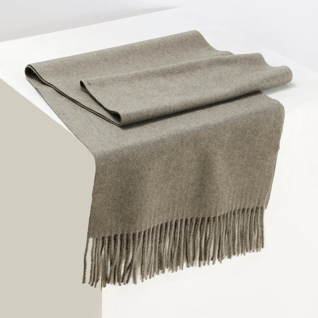 Minimal Solid Fringe Scarf - Dark Grey | Salty