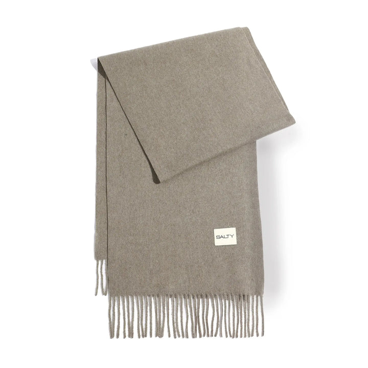 Minimal Solid Fringe Scarf - Dark Grey | Salty