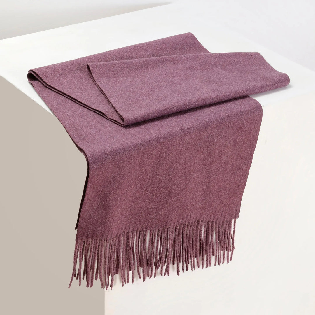 Minimal Solid Fringe Scarf - Purple | Salty