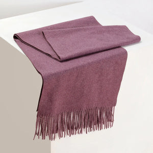 Minimal Solid Fringe Scarf - Purple | Salty