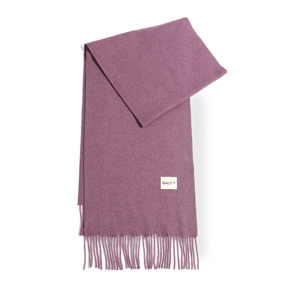 Minimal Solid Fringe Scarf - Purple | Salty