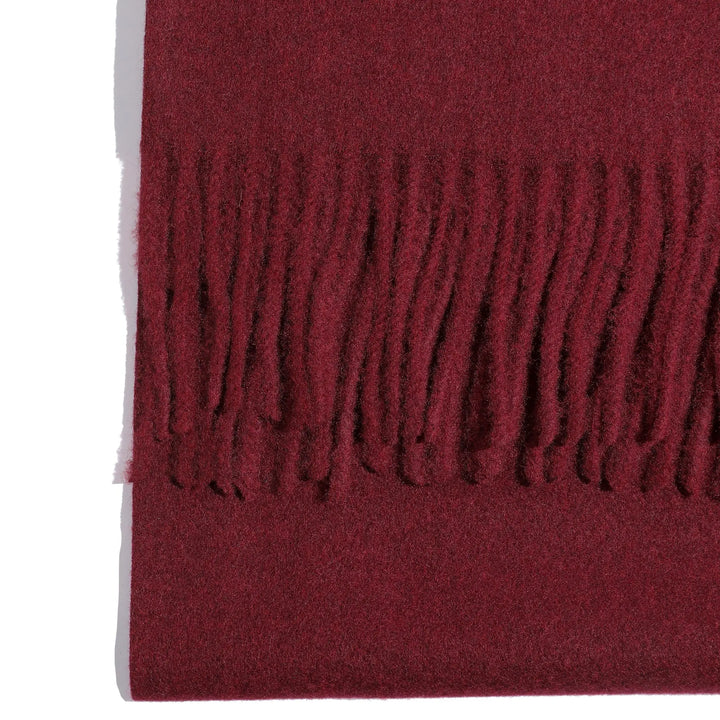 Minimal Solid Fringe Scarf - Red | Salty