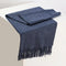 Minimal Solid Fringe Muffler - Blue