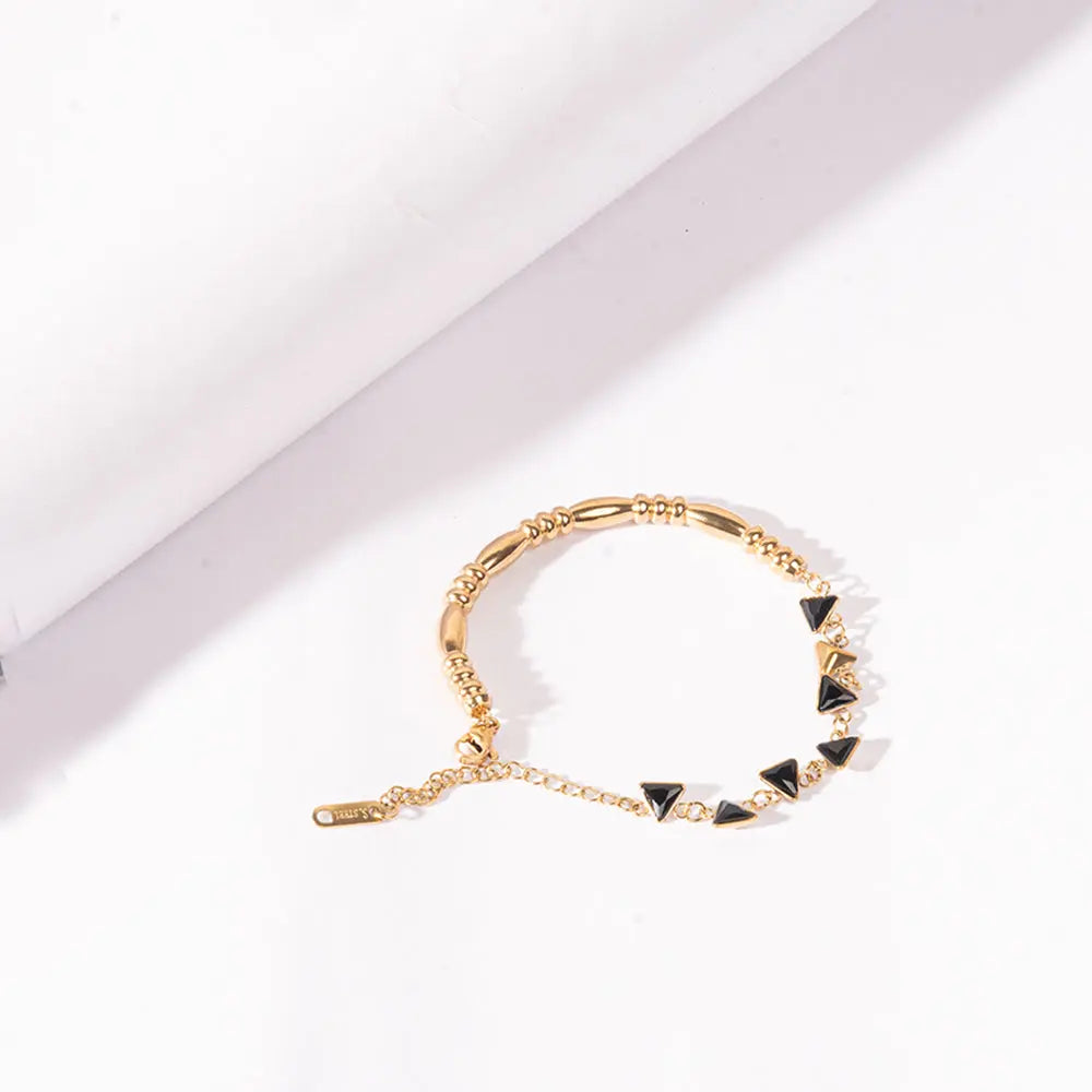 Minimal Triangular Link Bracelet - Blue | Salty